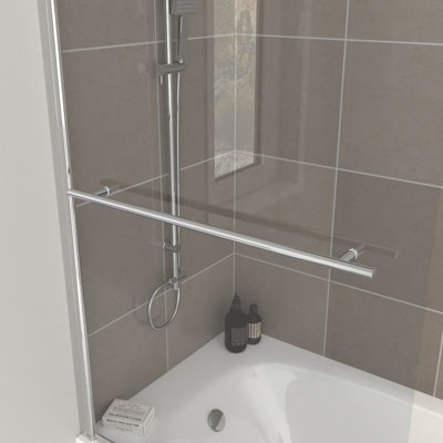 Nes Home 500Mm Round Towel Bar For Bath Screen - Image 3