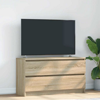 Berkfield Tv Cabinet Sonoma Oak 100X35x54 Cm Engineered Wood Size 2