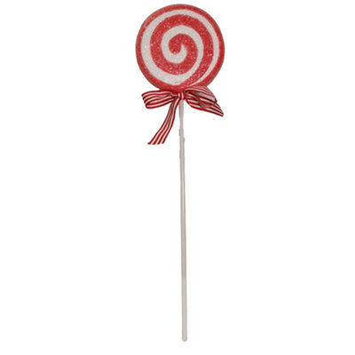 54cm Red and White Spiral Candy Cane with Stem Price Comparisons | Compare The Build