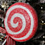 54cm Red and White Spiral Candy Cane with Stem
