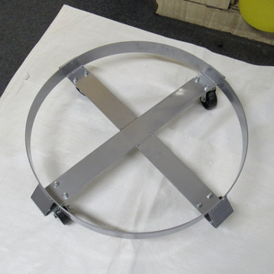 55 Gallon Drum Dolly Trolley with Caster Wheels (Heavy Duty Oil Barrel Cart)