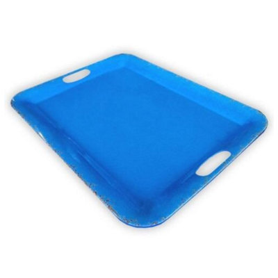 B&Q -  Rustic Melamine Tray (Azure Blue)