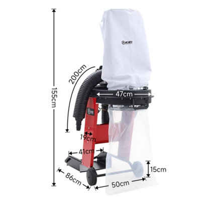 550W Portable Industrial Electric Vacuum Cleaner Dust Extractor Chip Collector with Dust Bag - 5