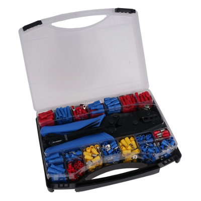 552pc Electrical Ratcheting Crimping Tool and Insulated Terminals Butt Connectors