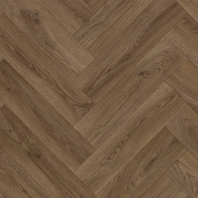 555 Giuliano Herringbone Wood Effect with High Floor Grip Lino Flooring Sheet Vinyl Flooring -2m(6'6") X 2m(6'6")-4m² - 5