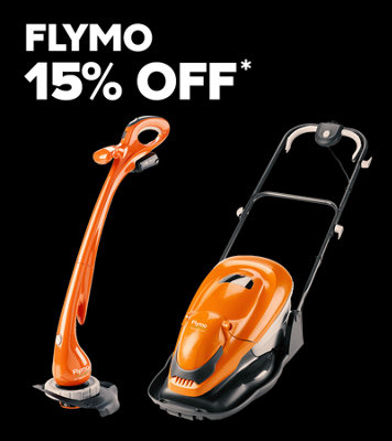 Shop 15% off selected Flymo. Includes Flymo Contour XT 300W Corded Grass trimmer and Flymo Speedi-Mo Corded Rotary Lawnmower. Terms and conditions at the end of this page. Terms & conditions apply, see the *Promotional terms & conditions at the end of the page.