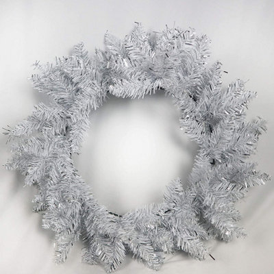55cm Imperial Pine White Heart Christmas Wreath