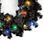 55cm Prelit Imperial Pine Black Christmas Wreath