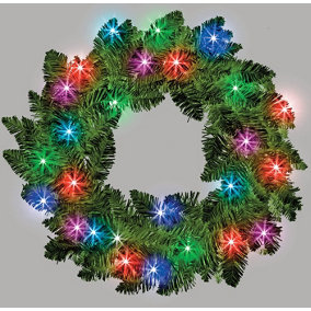 55cm Prelit Imperial Pine Green Christmas Wreath