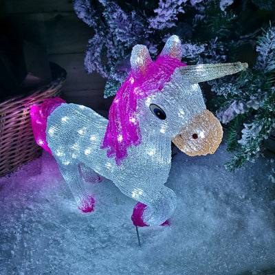 Pink and white outdoor hot sale christmas lights