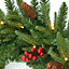 55cm Various Tips Christmas Wreath Decorated With Pine  Berries