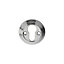 55mm Euro Profile Round Escutcheon Reeded Design Polished Chrome Keyhole Cover