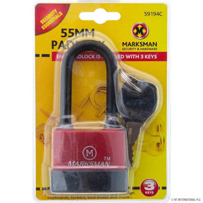 Padlock with 3 clearance keys