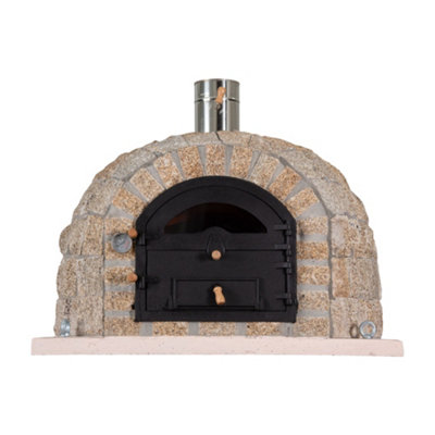 Callow Horacio Wood Fired Outdoor Oven GraniteHandmade Clay Pizza & Bread Oven from B&Q