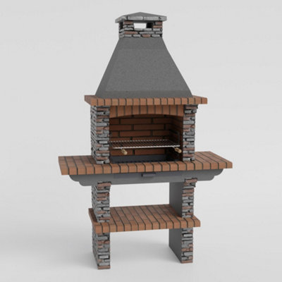 Callow 402D Dark Stone Mediterrani Masonry Bbq Grill from B&Q