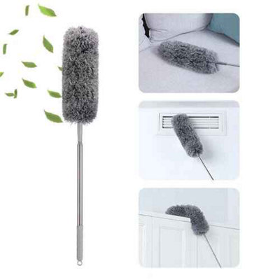 250 Cm Extendable Feather Duster Telescopic Dust BrushLong Reach HandleAdjustable Pole from B&Q