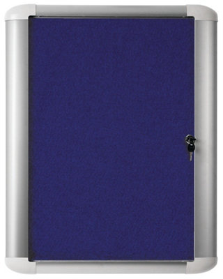 B&Q -  Vt610107230 600mm X 450mm Blue Felt Aluminium Frame External Display Case