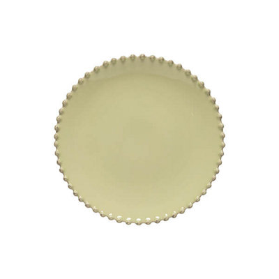 B&Q -  Pearl Lilly Green 22Cm Salad/dessert Plate