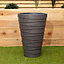 56cm Medium Round Grey Garden Patio Trojan Plant Pot