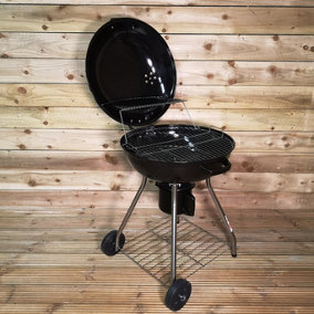56cm Outdoor Garden Round Charcoal BBQ Barbecue on Wheels