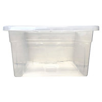 56cm Space Saving Storage Box Under Bed Clear Plastic Container with Lid