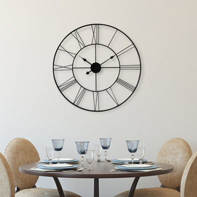 56cm x 56cm Walplus Slim Iron Clock