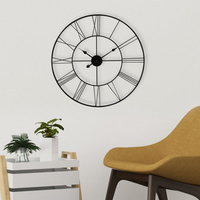 56cm x 56cm Walplus Slim Iron Clock - 3