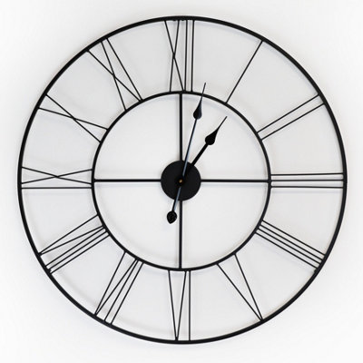 56cm x 56cm Walplus Slim Iron Clock - 4
