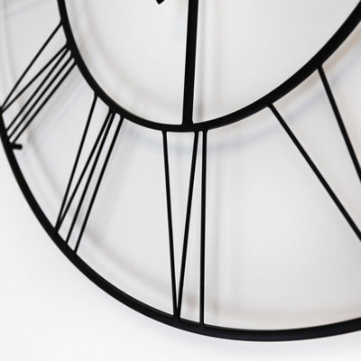 56cm x 56cm Walplus Slim Iron Clock - 5