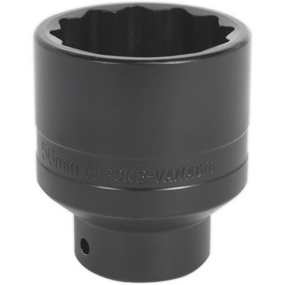56mm 12 Point Bi-Hex Deep Impact Socket for Ford Transit Hub Nuts - 3/4" Drive