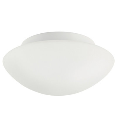 Nordlux Ufo Glass Ceiling Light Bathroom Safe White,mains from B&Q