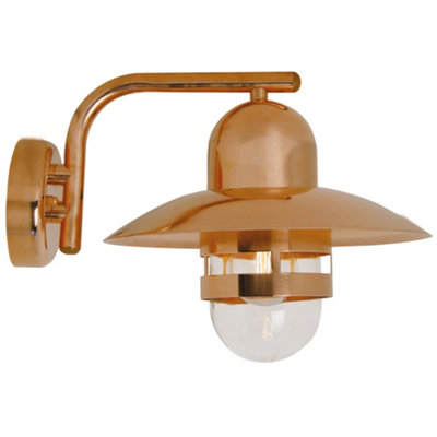 Nordlux Nibe Outdoor Copper Wall Light Coastal/marine Safe Brown,mains from B&Q