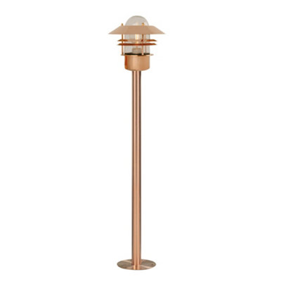 Nordlux Blok Outdoor Copper Garden Post Coastal/marine Safe Brown,mains from B&Q