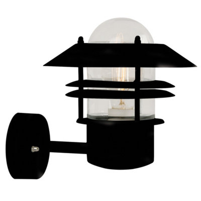 B&Q -  Blok Outdoor Metal Wall Light Weatherproof Black,mains