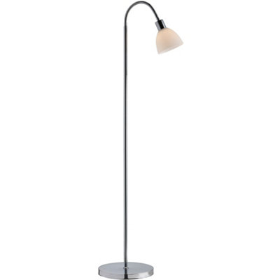 Nordlux Ray Metal Floor Lamp White Inner Silver,mains from B&Q