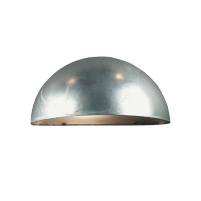 B&Q -  Scorpius Outdoor Galvanized Steel Wall Light Coastal/marine Safe Silver,mains