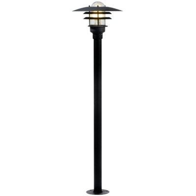 B&Q -  Lonstrup Industrial Outdoor Metal Garden Post Weatherproof BlackMains