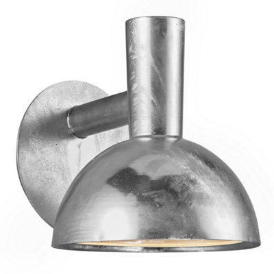 Nordlux Light Arki Outdoor Patio Terrace Metal Wall In Galvanized (Diam) 26Cm