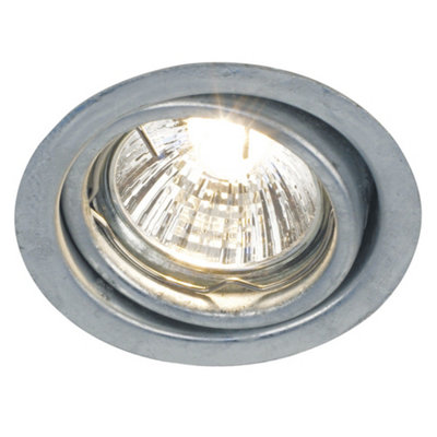 Nordlux Tip Outdoor Galvanized Steel Downlight Coastal/marine Safe Silver,mains from B&Q