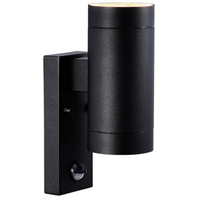 B&Q -  Tin Outdoor Metal Wall Light Motion Sensor Black,mains