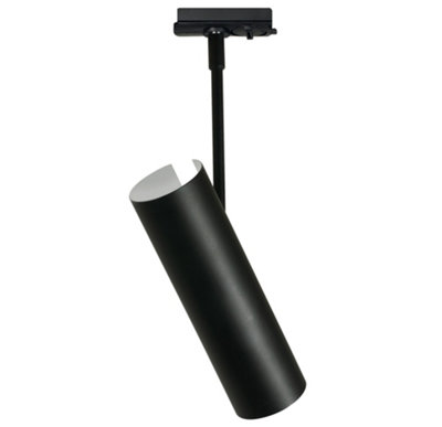 B&Q -  Mib 6 Link Metal Track Spot Light Adjustable Head Black,mains