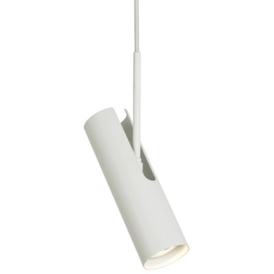 B&Q -  Mib Metal Pendant Light Adjustable Head White,mains