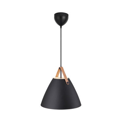 Nordlux Dftp Strap 36 Indoor Dining Living Kitchen Hallway Pendant In (Diam) 36Cm Black