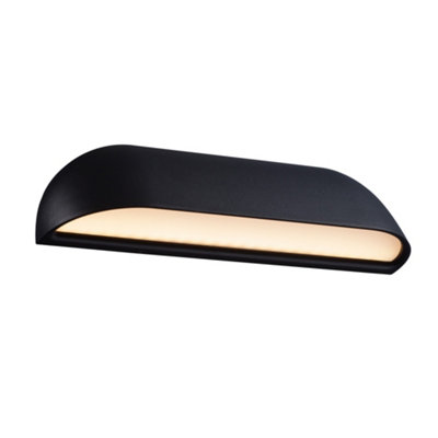 Nordlux Front Indoor Outdoor Patio Terrace Bathroom Wall In (Diam) 26Cm Light/Black
