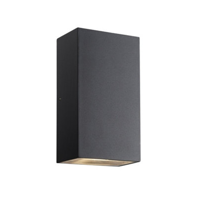 B&Q -  Rold Outdoor Metal Wall Light Weatherproof Black,mains Led