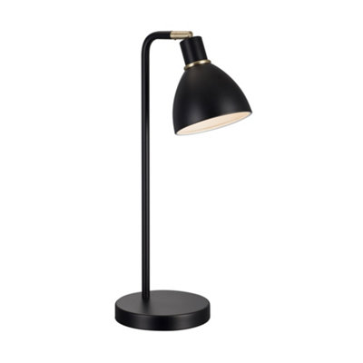 Nordlux Ray Indoor Living Bedroom Office Metal Table Lamp In (Diam) 12Cm Black