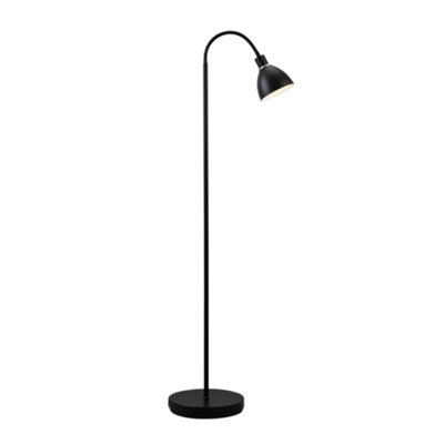 Nordlux Ray Metal Floor Lamp White Inner Black,mains from B&Q