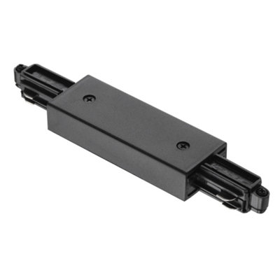 B&Q -  Link Indoor Track Adaptor Black Plastic CustomizableMains PoweredIp20