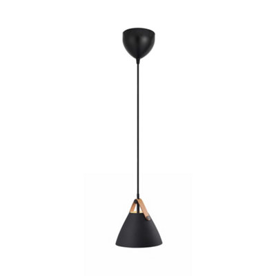 Nordlux Strap Metal Pendant Light Hanging Effect  Black,mains from B&Q