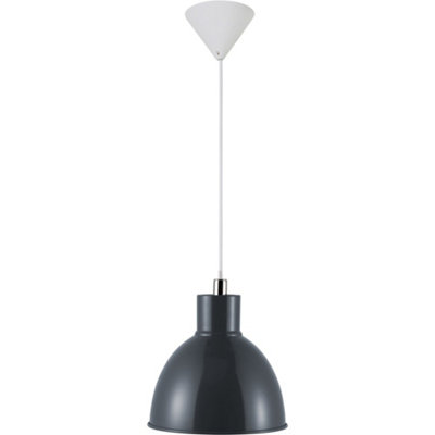 Nordlux Pop Metal Pendant Light White Inner Black,mains from B&Q